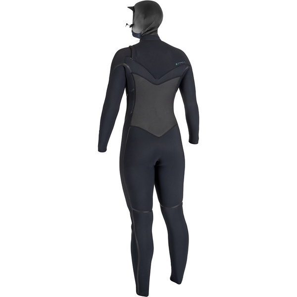 2025 O'Neill Womens Psycho Tech 6/ 4mm Chest Zip Hættevåddragt 5548 - Black